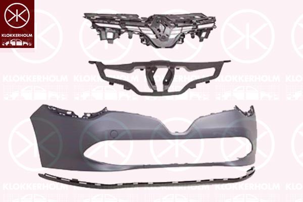 Bumper, w/primer, Front, Trim Level: KOMPLET, 62 02 208 26R (RENAULT), 62 02 265 17R (RENAULT)