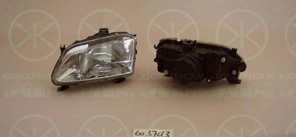 Headlight, H4, for vehicles with headlight levelling, Left, Illuminance [lx]: 20, 77 01 040 282 (RENAULT)