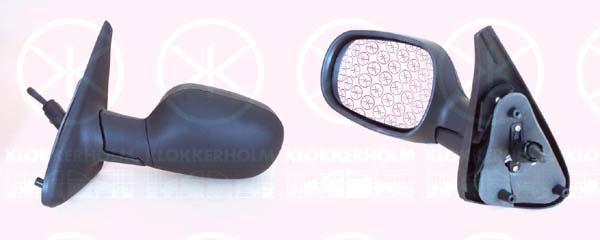 Exterior Mirror, Control: cable pull, Aspherical, Left, 77 00 834 181 (RENAULT)