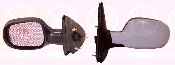 Exterior Mirror, w/primer, for electric mirror adjustment, Aspherical, Heatable, Left, 77 00 431 469 (RENAULT)