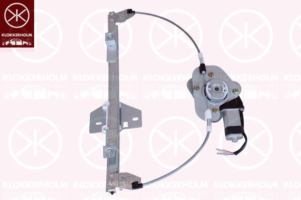 Window Regulator, with electric motor, Electric, Left Rear, 77 00 834 343 (RENAULT)