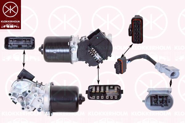 Wiper Motor, Front, Voltage [V]: 12, 77 01 206 549 (RENAULT), 7701206549 (RENAULT)