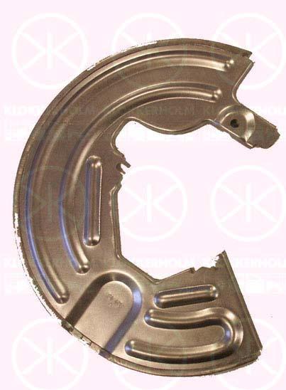 Splash Guard, brake disc, Front Axle Left, Diameter 1/Diameter 2 [mm]: 270/110, Zinc-coated, 77 00 693 172 (RENAULT), 82 00 150 229 (RENAULT), 8200778811 (RENAULT), 8427374 (VOLVO)