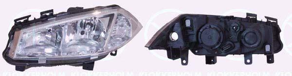 Headlight, H7/H1, for vehicles with headlight levelling, Depo, for right-hand traffic, Right, Illuminance [lx]: 20, 77 01 054 656 (RENAULT), 260108053R (RENAULT), 77 01 064 017 (RENAULT)