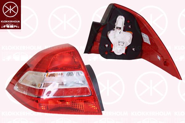 Tail Light Assembly, with bulb holder, Left, 82 00 417 345 (RENAULT)