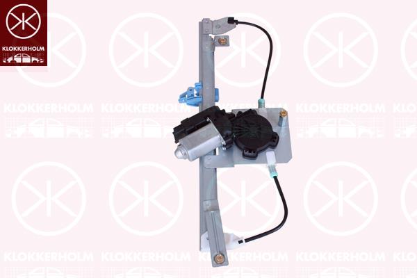 Window Regulator, with electric motor, with comfort function, Electric, Left Rear, 82 00 118 856 (RENAULT), 82 01 010 935 (RENAULT)