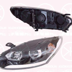 Headlight, Right, Illuminance [lx]: 17.5, H7/H7, Housing Colour: black, with motor for headlamp levelling, AL, 26 01 059 97R (RENAULT)