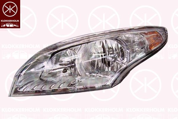 Headlight, Left, Illuminance [lx]: 25, H7/H7, P21W, with motor for headlamp levelling, 26 06 074 49R (RENAULT), 260605985R (RENAULT)