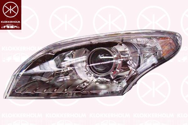 Headlight, Left, Bi-Xenon, without control unit for Xenon, with motor for headlamp levelling, D1S/H7, AL, 26 06 063 89R (RENAULT)