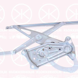 Window Regulator, 2-dr, without electric motor, Electric, Left Front, 80 72 184 65R (RENAULT), 807210004R (RENAULT)