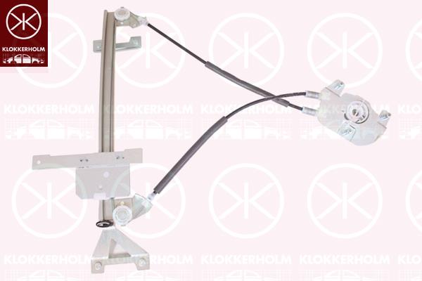 Window Regulator, without electric motor, Electric, Left Rear, 82 72 100 03R (RENAULT)