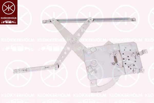 Window Regulator, without electric motor, Electric, Left Rear, 82 72 100 06R (RENAULT)