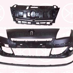 Bumper, w/primer, Front, Full Body Section, with spoiler, 62 02 222 26R (RENAULT)