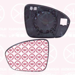 Mirror Glass, exterior mirror, Left, Heatable, Number of pins: 2, Aspherical, 96 36 645 23R (RENAULT), MQ007891 (MITSUBIS)