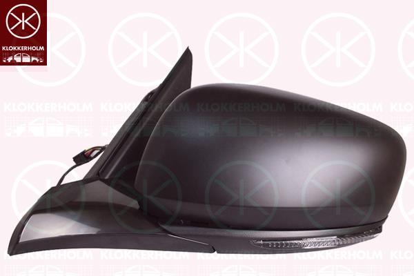 Exterior Mirror, Left, Electronically foldable, Number of pins: 9, Number of pins: 2, w/primer, with reading light, Heatable, Aspherical, 963665711R (RENAULT), 963732210R (RENAULT), 963020651R (RENAULT), 963024592R (RENAULT), 963025944R (RENAULT)