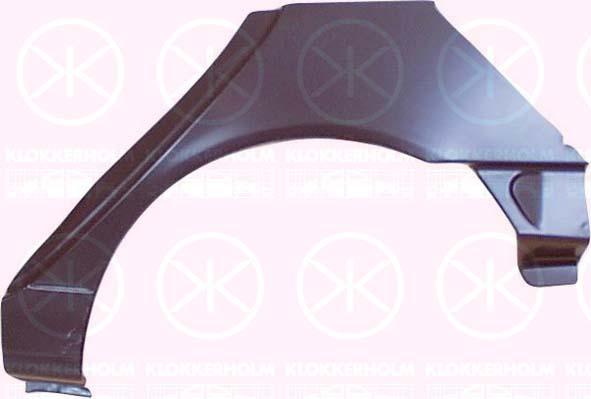 Quarter Panel, 5-drs, Wheel Arch Border, Repair Panel, Left Rear, Outer section, 