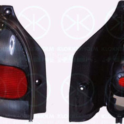 Tail Light Assembly, without bulb holder, Left, Outer section, Indicator Colour: Smoke Grey, 60 25 370 191 (RENAULT)