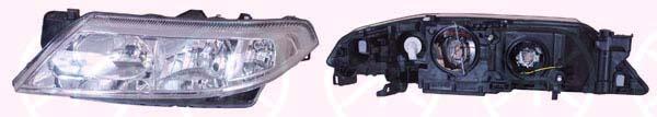 Headlight, H7/H1, for vehicles with headlight levelling, Left, Illuminance [lx]: 17.5, 77 01 048 927 (RENAULT)