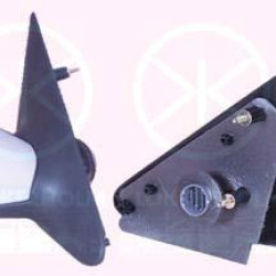 Exterior Mirror, w/primer, Blue-tinted, for electric mirror adjustment, Aspherical, Heatable, Left, 77 01 053 958 (RENAULT)