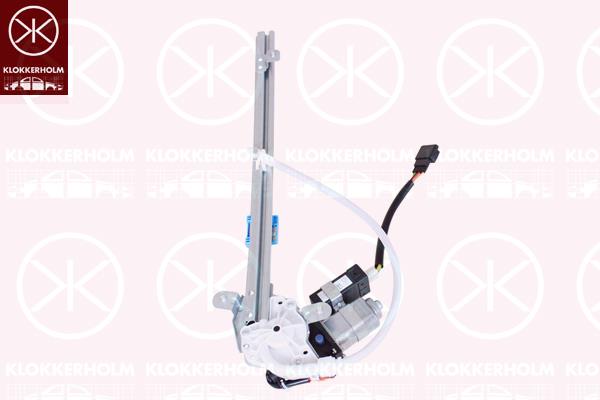 Window Regulator, with electric motor, Electric, Left Rear, 82 00 008 329 (RENAULT), 82 00 305 720 (RENAULT)