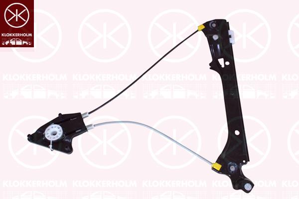 Window Regulator, OE-type, without electric motor, Electric, Right Rear, 82 70 000 01R (RENAULT)