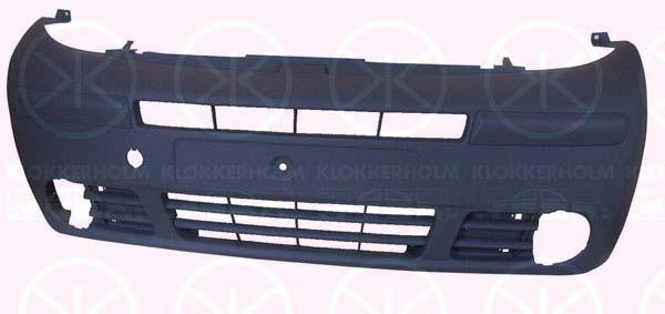 Bumper, Front, grey, with hole(s) for fog lights, 62651 00QAH (NISSAN), 77 00 313 259 (RENAULT), 8477261 (RENAULT)