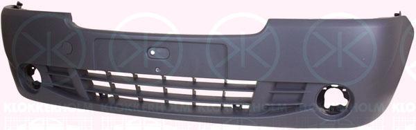 Bumper, Front, grey, with hole(s) for fog lights, 77 01 209 346 (RENAULT)