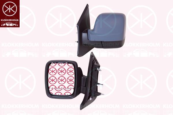 Exterior Mirror, Left, w/primer, Convex, 95517317 (OPEL), 44 22 987 (OPEL), 93451849 (OPEL), 963027954R (RENAULT)