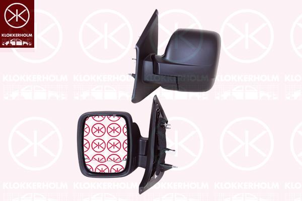 Exterior Mirror, Left, for electric mirror adjustment, Number of pins: 5, Heatable, Convex, 93451848 (OPEL), 44 22 987 (OPEL), 95517318 (OPEL), 95517329 (OPEL), 95528888 (OPEL), 963025418R (RENAULT), 963027319R (RENAULT), 963027750R (RENAULT), 963666705R (RENAULT)