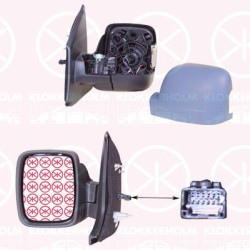 Exterior Mirror, Left, Electronically foldable, with indicator, Number of pins: 10, w/primer, Heatable, Convex, 261659947R (RENAULT), 963660372R (RENAULT), 963749038R (RENAULT), 963025832R (RENAULT)