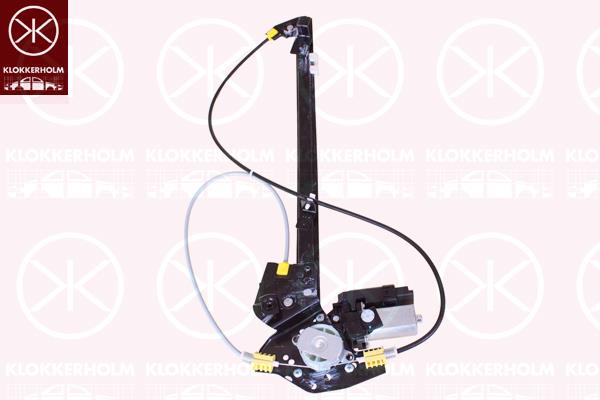 Window Regulator, OE-type, with electric motor, with comfort function, Electric, Right Front, Number of pins: 6, 8200017909 (RENAULT), 8200305725 (RENAULT)