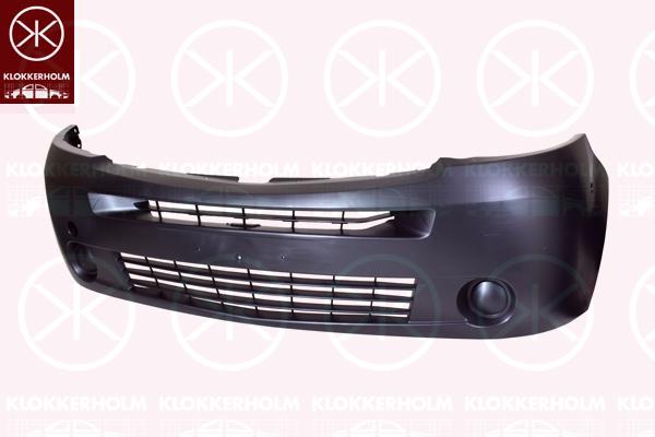 Bumper, Front, black, 82 00 394 563 (RENAULT)