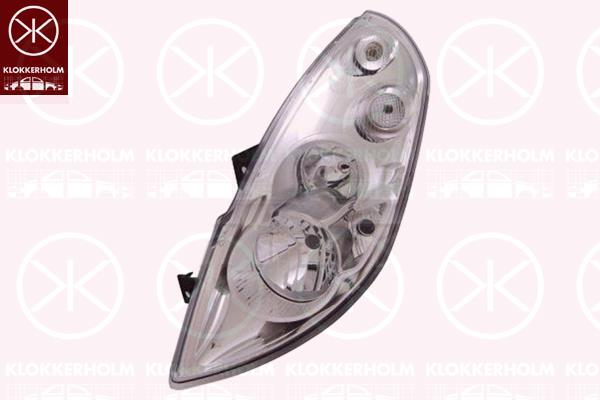 Headlight, Left, H7/H7/H1, with dynamic bending light, without motor for headlamp levelling, 260604478R (RENAULT), 260606702R (RENAULT), 260608716R (RENAULT), 4419530 (OPEL), 93197627 (OPEL), 95523995 (OPEL), 95528993 (OPEL)