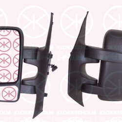 Exterior Mirror, Left, for manual mirror adjustment, Short mirror arm, with indicator, W16W, Convex, 44 19 420 (OPEL), 93197499 (OPEL), 963020624R (RENAULT), 963662420R (RENAULT)