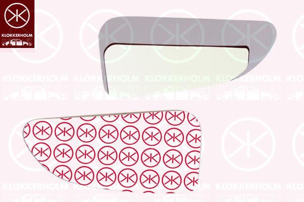 Mirror Glass, exterior mirror, Left, Lower Section, Convex, N/A (OPEL), N/A (RENAULT)