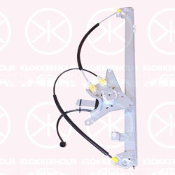 Window Regulator, with electric motor, Electric, Right Front, Number of pins: 2, 4420303 (OPEL), 80 72 000 08R (RENAULT), 80700 00Q0H (NISSAN), 93167946 (OPEL)