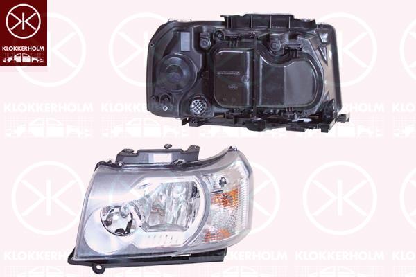 Headlight, Left, H7/H7, Indicator Colour: yellow, with motor for headlamp levelling, Visteon, LR001573 (LANDROVE), LR037018 (LANDROVE)