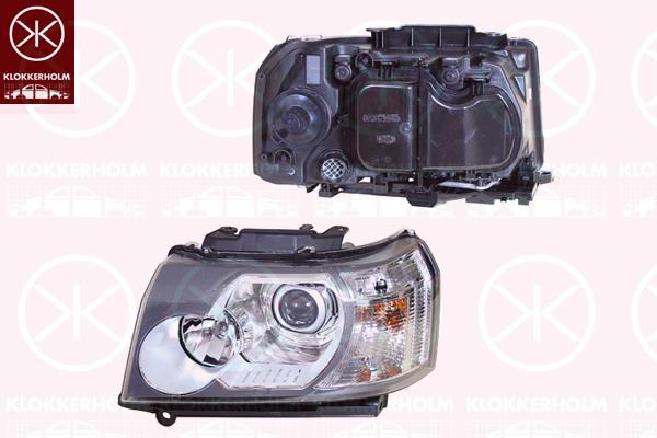 Headlight, Left, D3S/H7, PY21W, W5W, with dynamic bending light, with control unit for xenon, Varroc, LR001580 (LANDROVE), LR008805 (LANDROVE), LR014426 (LANDROVE), LR025246 (LANDROVE), LR032740 (LANDROVE), LR035865 (LANDROVE), LR043975 (LANDROVE), LR057306 (LANDROVE)