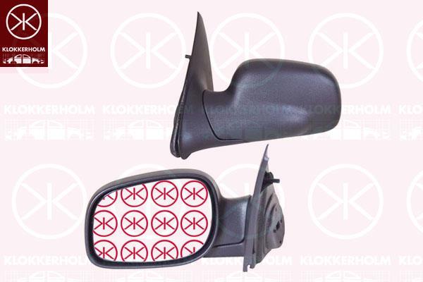 Exterior Mirror, Left, for electric mirror adjustment, Number of pins: 5, Heatable, Convex, CRB501061PMD (ROVER)