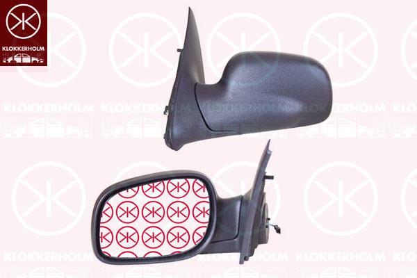 Exterior Mirror, Right, for electric mirror adjustment, Electronically foldable, Number of pins: 7, Heatable, Convex, CRB501071PMD (ROVER)