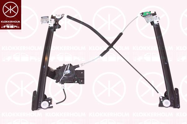 Window Regulator, 2/4-drs, OE-type, without electric motor, without comfort function, Electric, Left Front, CUH000031 (ROVER), CUH000032 (ROVER), CUH000033 (ROVER), LR006372 (ROVER)