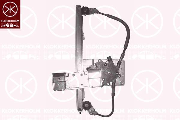 Window Regulator, with electric motor, without comfort function, Electric, Left Rear, Number of pins: 2, CVH101211 (ROVER)