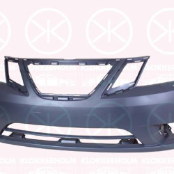 Bumper, w/primer, Front, with hole(s) for washer nozzle, not for trim level: AERO, 12 77 4314 (SAAB), 32 01 6147 (SAAB)