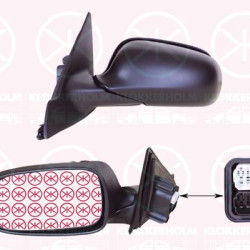 Exterior Mirror, Left, Electronically foldable, Number of pins: 5, Number of pins: 2, Heatable, w/primer, Aspherical, 12797722 (SAAB), 12795600 (SAAB), 12767073 (SAAB), 12795596 (SAAB), 12798095 (SAAB)