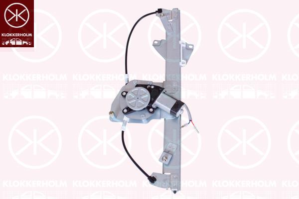 Window Regulator, 4-dr, with electric motor, without comfort function, Electric, Left Rear, 12 78 8913 (SAAB), 51 84 890 (SAAB)