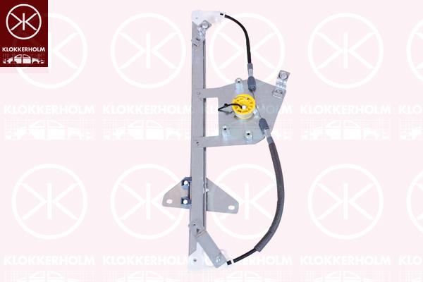 Window Regulator, 4-dr, Electric, Manufacturer Restriction: YS3FB45DX, Left Rear, with comfort function, without electric motor, 12 788 913 (SAAB), 12 79 3730 (SAAB)