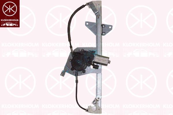 Window Regulator, 4-dr, Electric, Manufacturer Restriction: YS3FB45DX, Right Rear, without comfort function, with electric motor, Number of pins: 2, 12 788 914 (SAAB), 12 793 731 (SAAB)