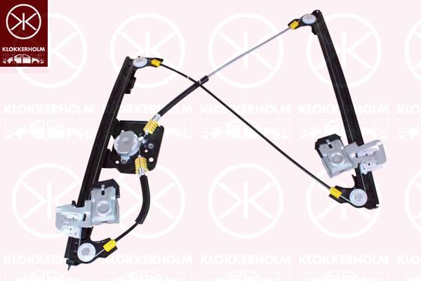 Window Regulator, OE-type, without electric motor, Electric, Right Front, 6K4837402B (VAG), 6K4837402C (VAG), 6K4837402D (VAG), 6K4837402H (VAG), 6K4837462 (VAG)