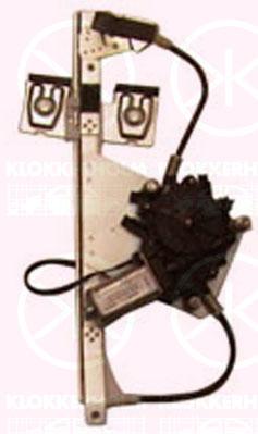 Window Regulator, with electric motor, Electric, Left Rear, 6K4839401F (SEAT)