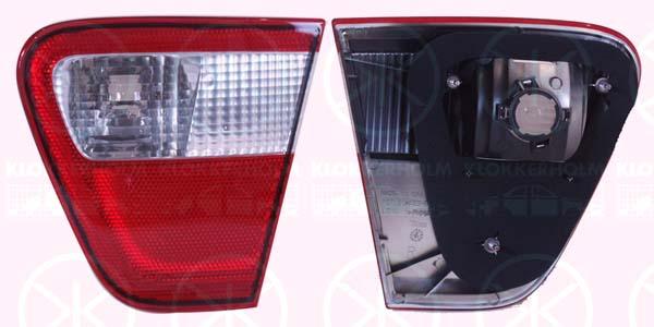 Tail Light Assembly, with reverse light, white/red, Right, Inner Section, 6K5941108F (SEAT), 6K5945108F (SEAT)